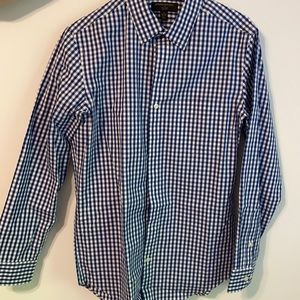 BR blue gingham button down